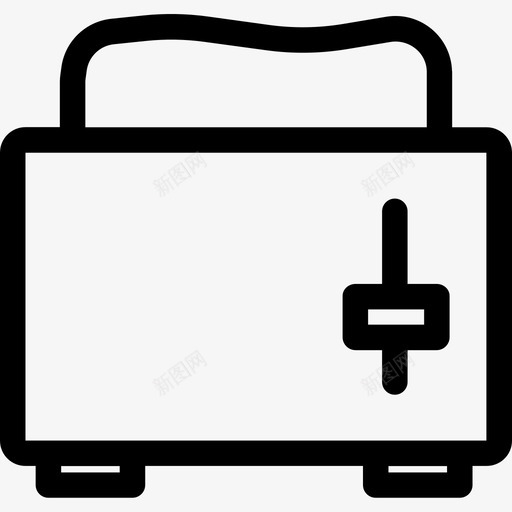 烤面包机电器3线性图标svg_新图网 https://ixintu.com 烤面包 电器 线性 面包机