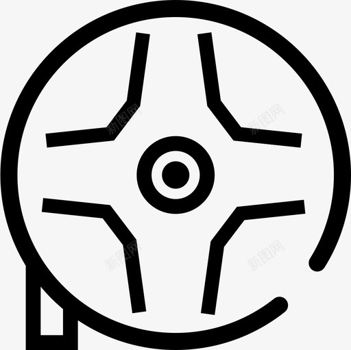 消防软管卷盘简化svg_新图网 https://ixintu.com 消防软管卷盘简化