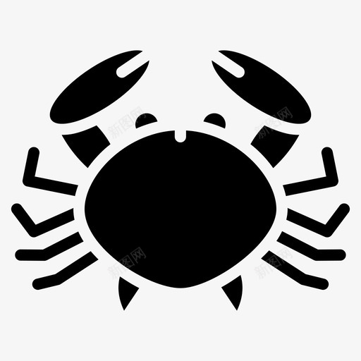 螃蟹海滩海洋图标svg_新图网 https://ixintu.com 图案 沙滩 海洋 海滩 海鲜 螃蟹 贝壳