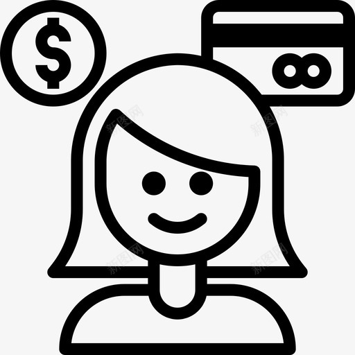 信息在线购物线性图标svg_新图网 https://ixintu.com 信息 在线购物 线性