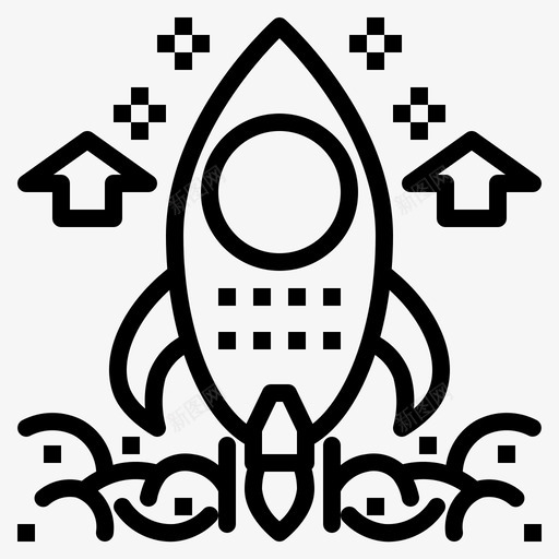 火箭商务会议图标svg_新图网 https://ixintu.com 会议 创业 商务 团队 技术 提纲 火箭