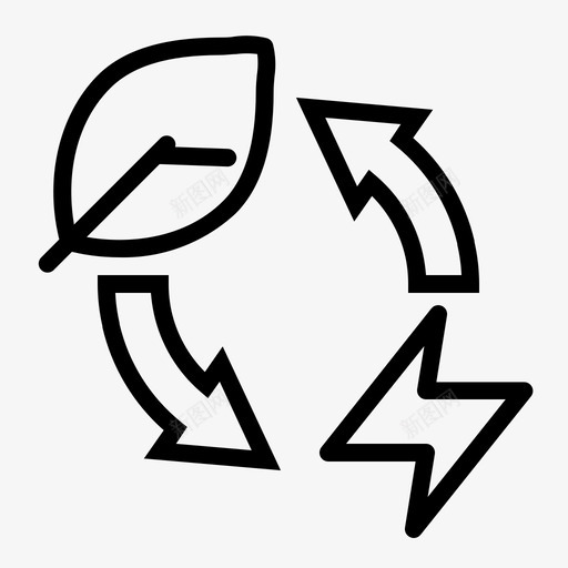 生态能源生态系统电力图标svg_新图网 https://ixintu.com 工艺 生态系统 生态能源 电力 绿色