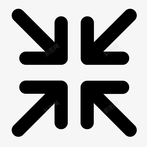 缩小全屏最小化图标svg_新图网 https://ixintu.com 全屏 控制退出 最小化 最小化大小 缩小