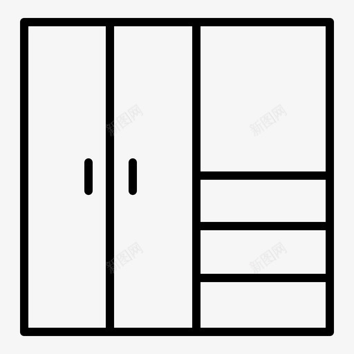 橱柜家具家居装饰图标svg_新图网 https://ixintu.com 内饰 家具 家居装饰 橱柜