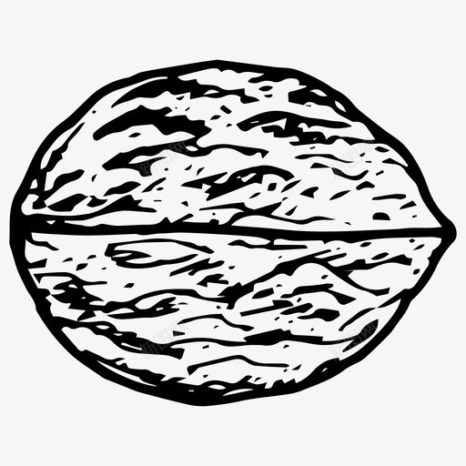 核桃食品坚果图标svg_新图网 https://ixintu.com 坚果 手绘 核桃 素描 食品