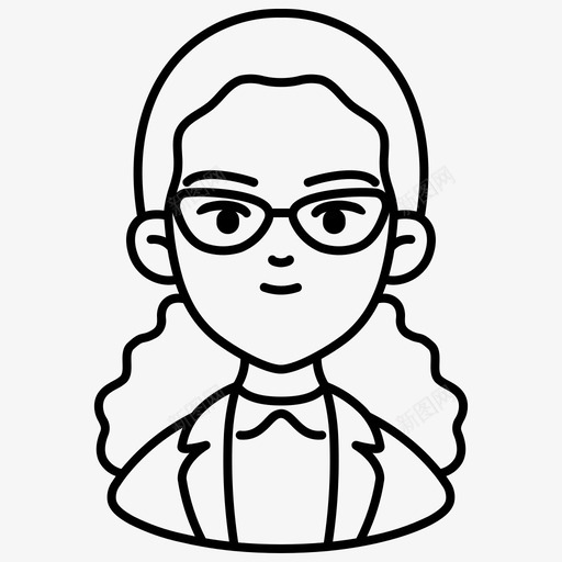 女性助理头像女性职业图标svg_新图网 https://ixintu.com 人物 助理 头像 女性 职业 轮廓