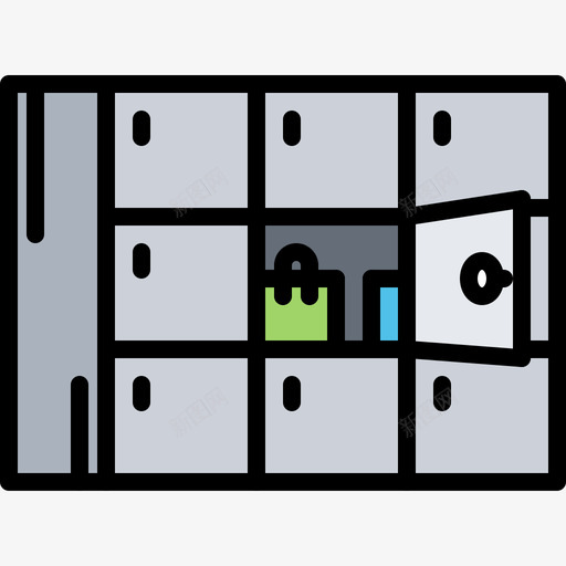保险箱10号店彩色图标svg_新图网 https://ixintu.com 10号店 保险箱 彩色