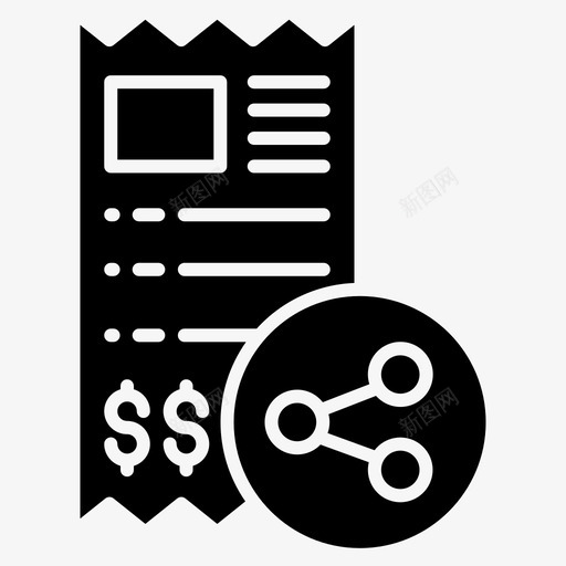 股份账单发票图标svg_新图网 https://ixintu.com 付款 发票 收据 股份 账单
