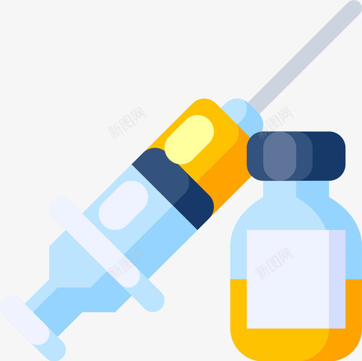 注射器科学87扁平图标svg_新图网 https://ixintu.com 扁平 注射器 科学
