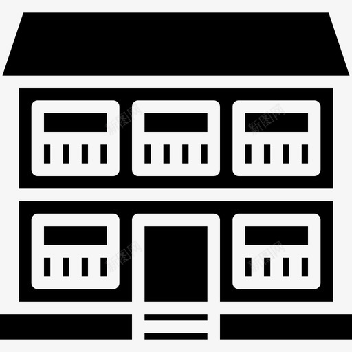 公寓房地产142填充图标svg_新图网 https://ixintu.com 公寓 填充 房地产142