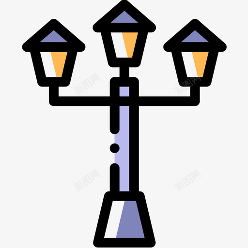 路灯城市公园7颜色省略图标svg_新图网 https://ixintu.com 城市公园7 路灯 颜色省略