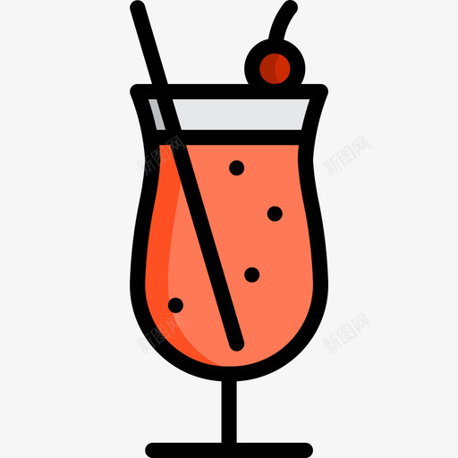 鸡尾酒酒精饮料3线性颜色图标svg_新图网 https://ixintu.com 线性颜色 酒精饮料3 鸡尾酒