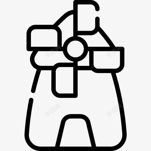 风车农场23线性图标svg_新图网 https://ixintu.com 农场23 线性 风车