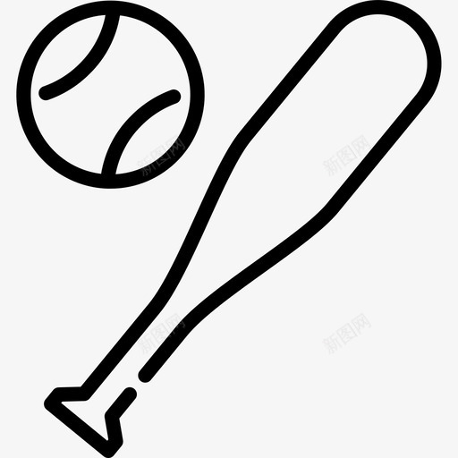 运动垒球运动器材图标svg_新图网 https://ixintu.com 垒球 运动 运动器材