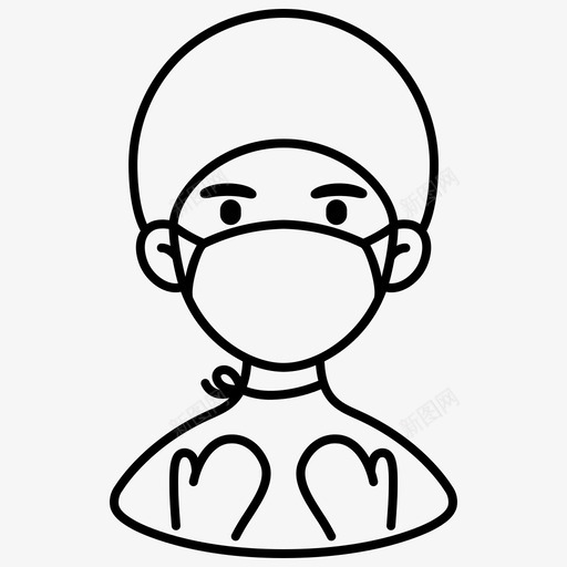 外科医生医生头像职业职业和人物头像轮廓图标svg_新图网 https://ixintu.com 人物 医生 外科 头像 职业 轮廓
