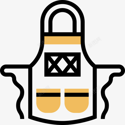 配件烤肉7黄色阴影图标svg_新图网 https://ixintu.com 烤肉 配件 阴影 黄色
