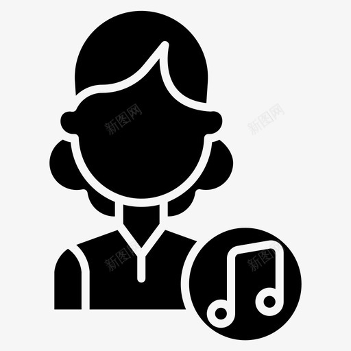 歌手音乐歌曲图标svg_新图网 https://ixintu.com 歌手 歌曲 用户 音乐
