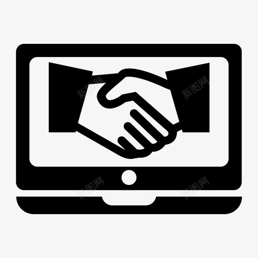 合同协议业务图标svg_新图网 https://ixintu.com 业务 交易 伙伴 关系 协议 合同 网络