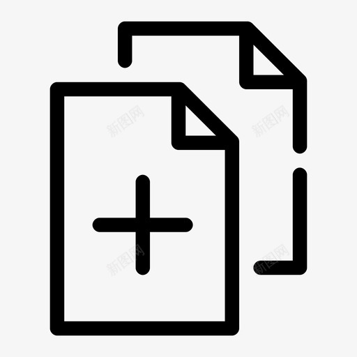 添加文档文件表单图标svg_新图网 https://ixintu.com 文件 新建 添加文档 表单 随机间隙媒体