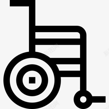 轮椅残疾人辅助3直线型图标图标