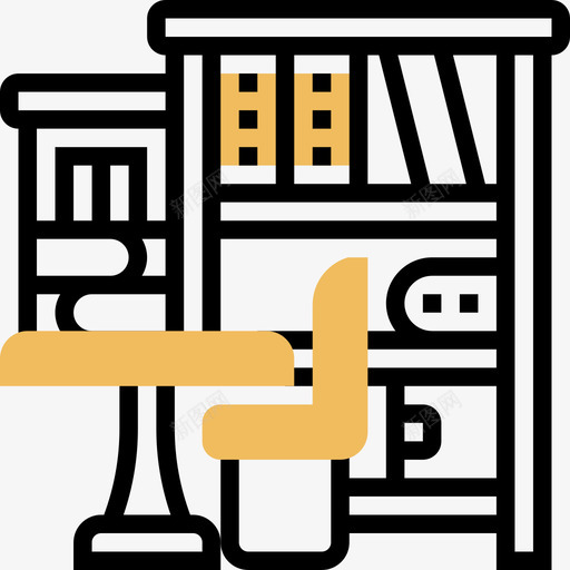 书教育237黄影图标svg_新图网 https://ixintu.com 教育 黄影