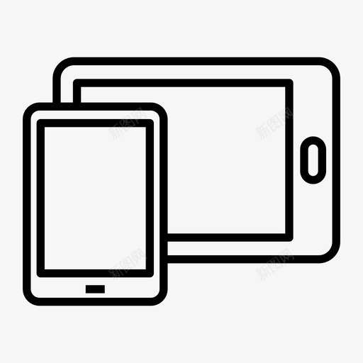 响应式电脑手机图标svg_新图网 https://ixintu.com 响应式 平板电脑 手机 电脑 电脑和电话线