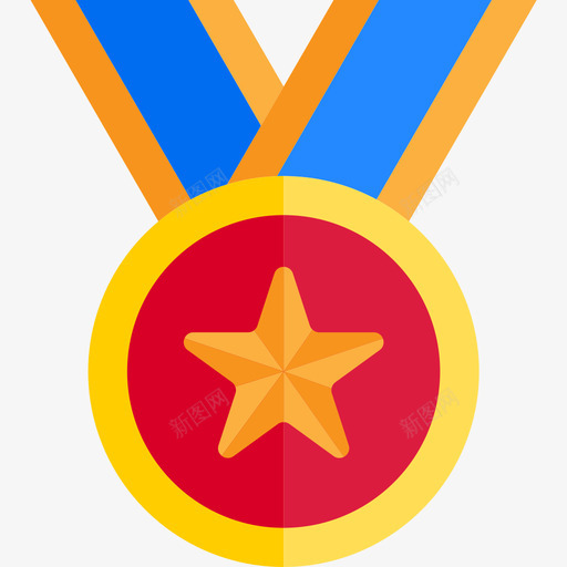 奖章奖品和奖章3平的图标svg_新图网 https://ixintu.com 奖品 奖章 平的