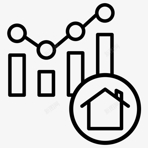 报告房屋房产图标svg_新图网 https://ixintu.com 房产 房地产 房屋 报告 销售
