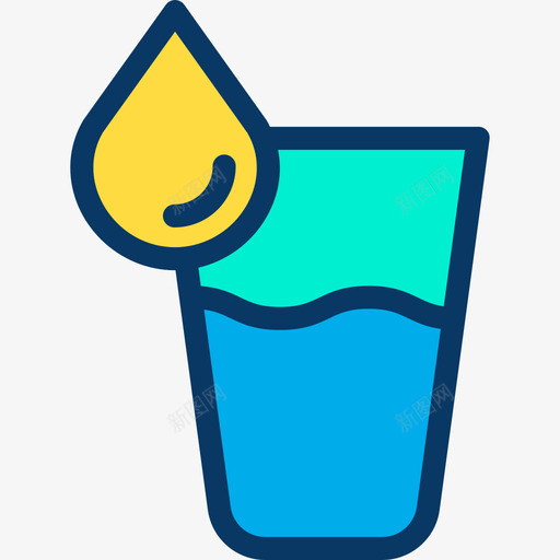 水健身77线性颜色图标svg_新图网 https://ixintu.com 健身77 水 线性颜色