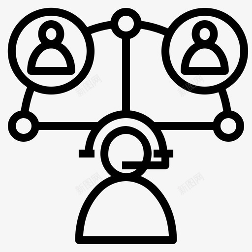 支持商务互联网图标svg_新图网 https://ixintu.com 互联网 办公室 商务 大纲 工作 支持 数字 网站 营销