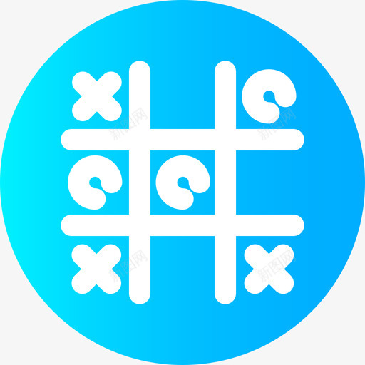 井字游戏60圆形图标svg_新图网 https://ixintu.com 井字 圆形 游戏