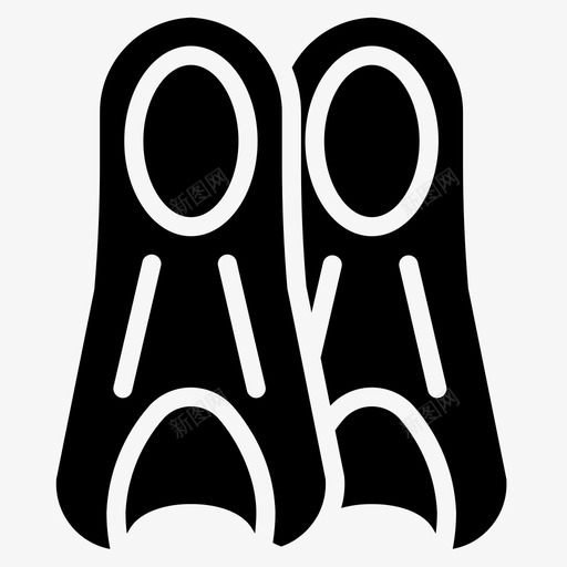 鳍状肢热带25填充图标svg_新图网 https://ixintu.com 填充 热带 鳍状肢