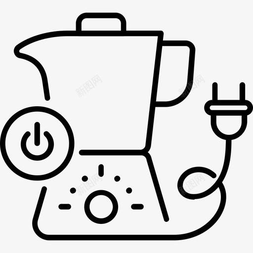 智能食品处理器电器房屋图标svg_新图网 https://ixintu.com 房屋 智能建筑 智能食品处理器 电器