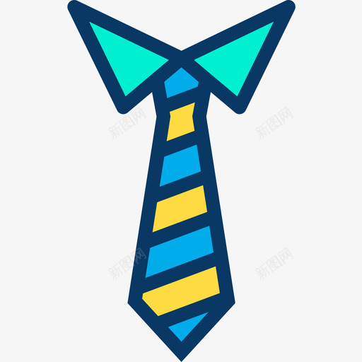 领带服装和时尚5线性颜色图标svg_新图网 https://ixintu.com 服装和时尚5 线性颜色 领带