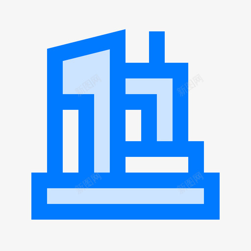 房地产大厦114号蓝色图标svg_新图网 https://ixintu.com 114号 大厦 房地产 蓝色