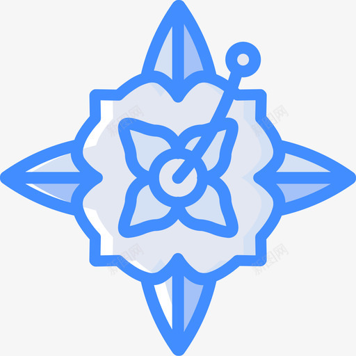 花热带27蓝色图标svg_新图网 https://ixintu.com 热带 蓝色
