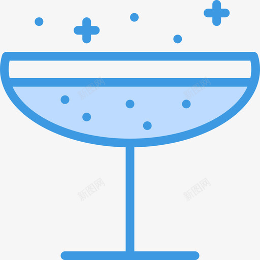 鸡尾酒酒精饮料4蓝色图标svg_新图网 https://ixintu.com 蓝色 酒精饮料4 鸡尾酒