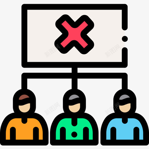 团队企业管理29线性颜色图标svg_新图网 https://ixintu.com 企业管理29 团队 线性颜色