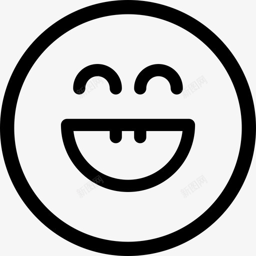 微笑情感脸图标svg_新图网 https://ixintu.com 微笑 快乐 情感