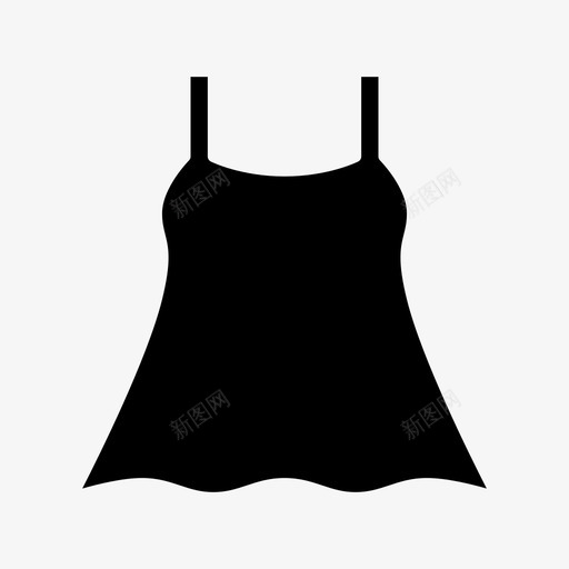 服装连衣裙时装图标svg_新图网 https://ixintu.com 时尚标志 时装 服装 礼服 背心 连衣裙
