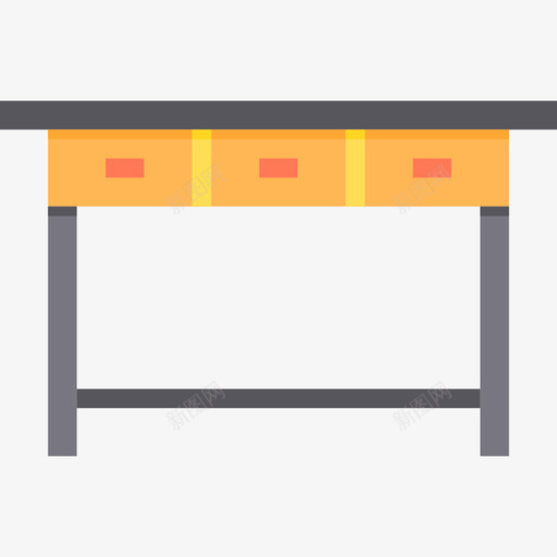 桌子家用家具9扁平图标svg_新图网 https://ixintu.com 家具 家用 扁平 桌子