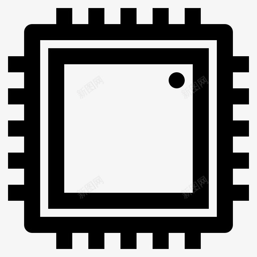 cpu芯片计算机图标svg_新图网 https://ixintu.com cpu 处理器 芯片 计算机