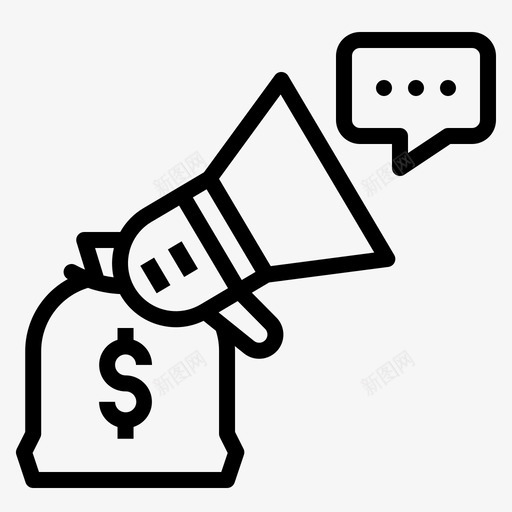 市场营销广告互联网图标svg_新图网 https://ixintu.com 互联网 商业成本概述 市场营销 广告 社交 移动