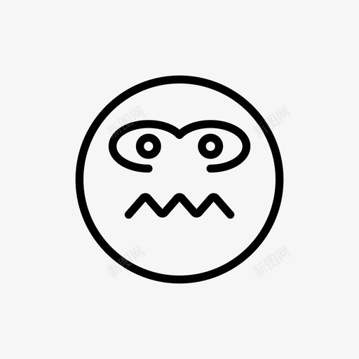 表情紧张震惊图标svg_新图网 https://ixintu.com 担心 紧张 表情 震惊