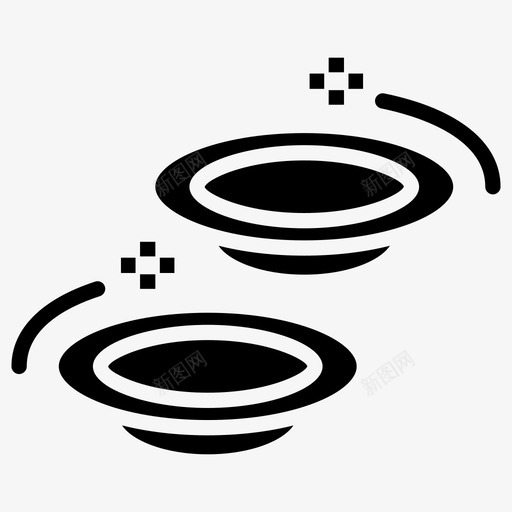 盘子碗厨房用具图标svg_新图网 https://ixintu.com 一套 厨房用具 器具 字形 手工 生产 盘子 陶器 餐具