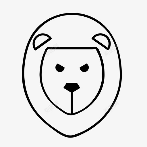 狮子动物猫图标svg_新图网 https://ixintu.com 丛林 动物 动物园 狮子 狮子王