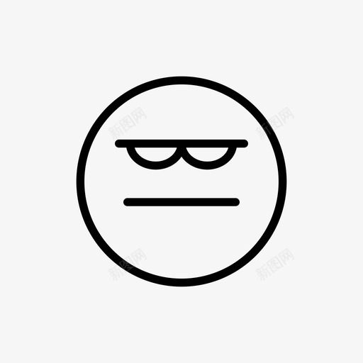 困倦表情表情线图标svg_新图网 https://ixintu.com 困倦 表情