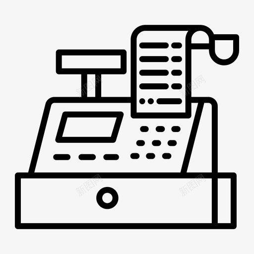 票据机发票付款图标svg_新图网 https://ixintu.com 付款 发票 收据 票据机