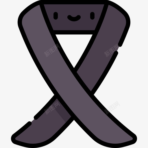 丝带葬礼4线性颜色图标svg_新图网 https://ixintu.com 丝带 线性颜色 葬礼4