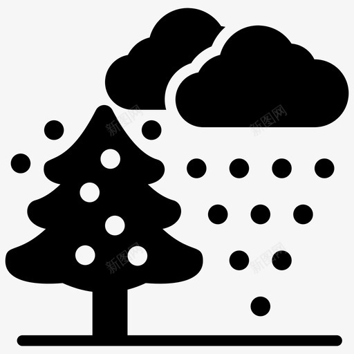 降雪冻雨冰雹天气图标svg_新图网 https://ixintu.com 冰雹 冻雨 图标 大雪 天气 字形 暴雨 降雪